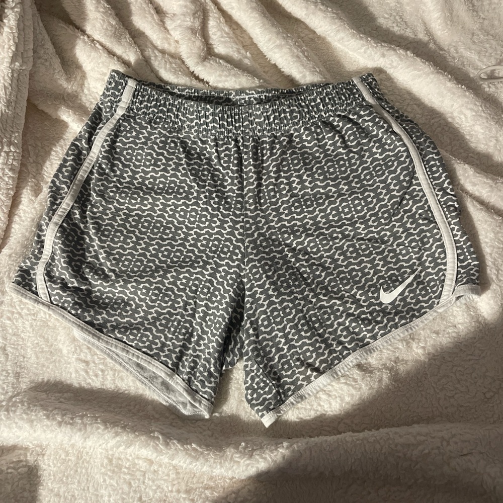 Nike Gray and White Athletic Shorts